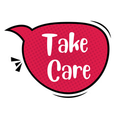 Take Care Messages Sticker Design lettering sticker typographic message chat badge