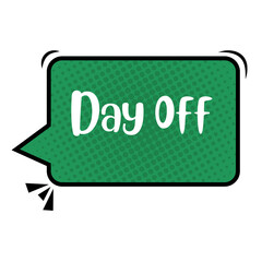 Day Off Messages Sticker Design lettering sticker typographic message chat badge