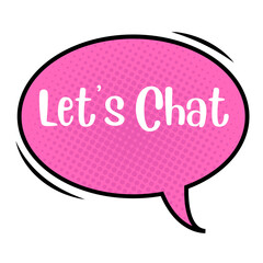 Let's Chat Messages Sticker Design lettering sticker typographic message chat badge
