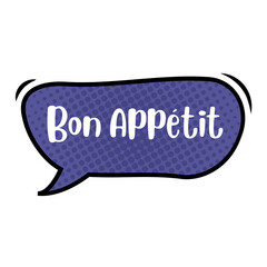 Bon App�tit Messages Sticker Design lettering sticker typographic message chat badge