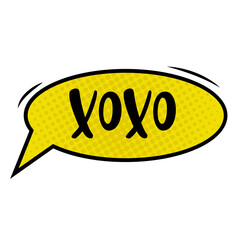 XOXO Messages Sticker Design lettering sticker typographic message chat badge
