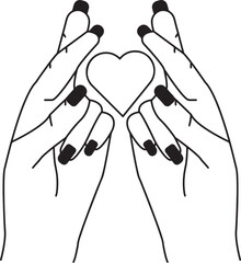 two hands with heart