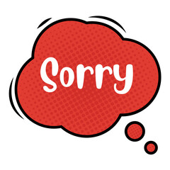 Sorry Messages Sticker Design lettering sticker typographic message chat badge