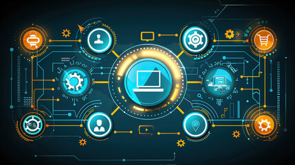 Obraz premium Technology background