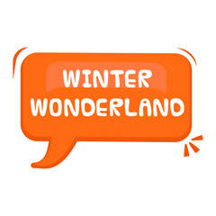 Winter Wonderland Messages Sticker Design lettering sticker typographic message chat badge