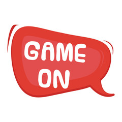 Game On Messages Sticker Design lettering sticker typographic message chat badge