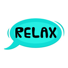 Relax Messages Sticker Design lettering sticker typographic message chat badge