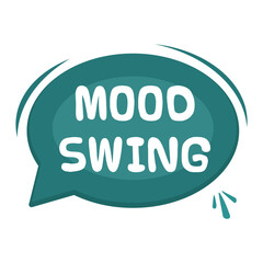 Mood Swing Messages Sticker Design lettering sticker typographic message chat badge
