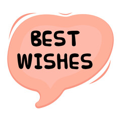 Best Wishes Messages Sticker Design lettering sticker typographic message chat badge