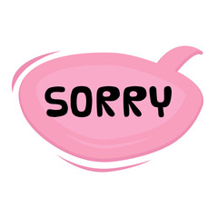 Sorry Messages Sticker Design lettering sticker typographic message chat badge