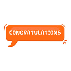 Congratulations Messages Sticker Design lettering sticker typographic message chat badge