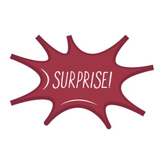 Surprise! Messages Sticker Design lettering sticker typographic message chat badge