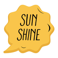 Sunshine Messages Sticker Design lettering sticker typographic message chat badge