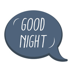 Good Night Messages Sticker Design lettering sticker typographic message chat badge