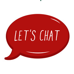 Let's Chat Messages Sticker Design lettering sticker typographic message chat badge