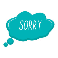 Sorry Messages Sticker Design lettering sticker typographic message chat badge