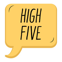 High Five Messages Sticker Design lettering sticker typographic message chat badge