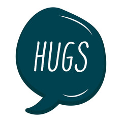 Hugs Messages Sticker Design lettering sticker typographic message chat badge