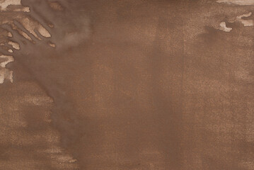 brown painted watercolor background texture - 799111453