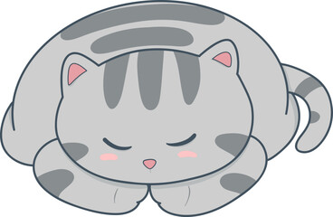 cartoon cat is sleeping