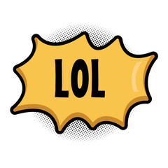 LOL Messages Sticker Design lettering sticker typographic message chat badge