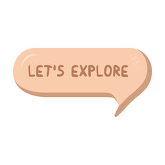 Let's Explore Messages Sticker Design lettering sticker typographic message chat badge