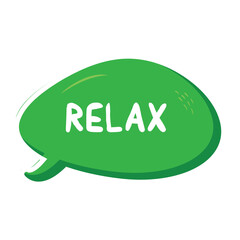 Relax Messages Sticker Design lettering sticker typographic message chat badge