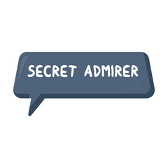 Secret Admirer Messages Sticker Design lettering sticker typographic message chat badge