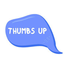 Thumbs Up Messages Sticker Design lettering sticker typographic message chat badge