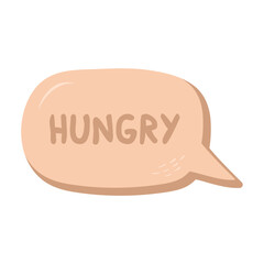 Hungry Messages Sticker Design lettering sticker typographic message chat badge