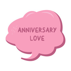 Anniversary Love Messages Sticker Design lettering sticker typographic message chat badge