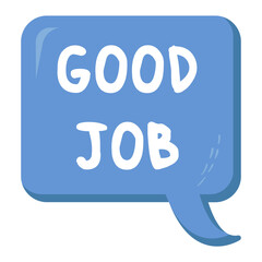Good Job Messages Sticker Design lettering sticker typographic message chat badge
