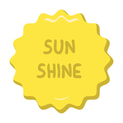 Sunshine Messages Sticker Design lettering sticker typographic message chat badge