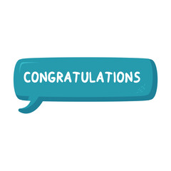 Congratulations Messages Sticker Design lettering sticker typographic message chat badge
