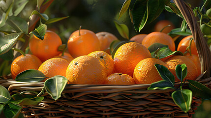 orange an orange in the gardener's basket Ready to export to the world market.