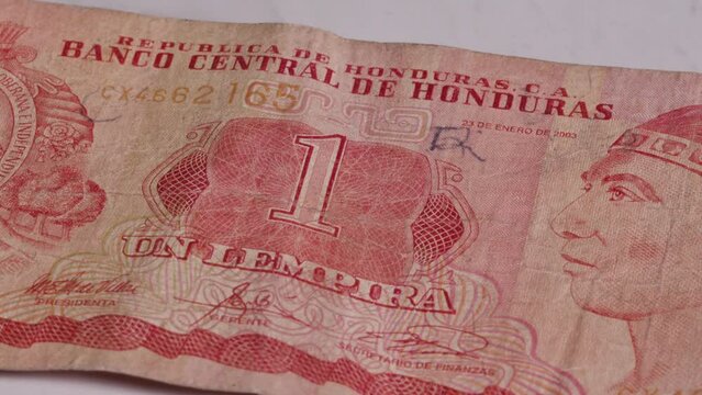 Honduras one 1 lempira currency bill money banknote 1