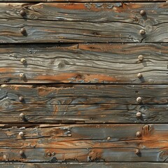 Close Up of Wooden Wall With Nails