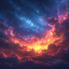 Fototapeta premium Cosmic Canvas: Digital Background with Empty Space