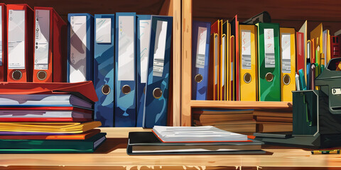 Close-up of a social worker's desk with case files and community resources, illustrating a job in social work
