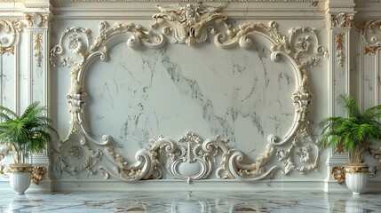 Luxurious marble living room blends classic elements with contemporary minimalism,クラシックな要素と現代的なミニマリズムを融合させた、大理石を贅沢に使用した豪華なリビングルーム,Generative AI - obrazy, fototapety, plakaty