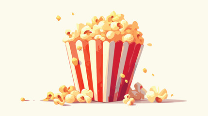 Retro-styled popcorn bucket. Full pop-corn paper bo