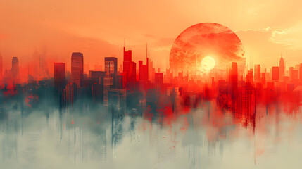 Fototapeta premium Misty Modern Earth Background Illustration - Slate Texture