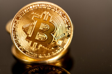 bitcoin coin crypto currency close up 
