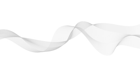 Gray and white abstract background with flowing particles. Digital future technology concept. Abstract white paper wave background and abstract gradient and white wave curve lines.	