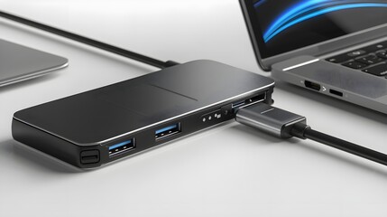 High-Quality USB Hub for Laptops and Desktops - Sleek, Compact, and Efficient Multi-Port Adapter