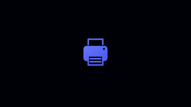 Printer icon, black printer logo, flat printer, white background,