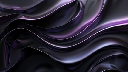 Fototapeta premium An abstract background with black and dark purple liquid flowing.