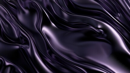 Obraz premium An abstract background with black and dark purple liquid flowing.