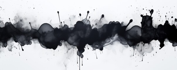 Black splash banner watercolor background for textures backgrounds and web banners texture blank empty pattern with copy space for product 