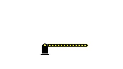 Parking barrier, stop station, Road Barrier Icon, barrier go icon